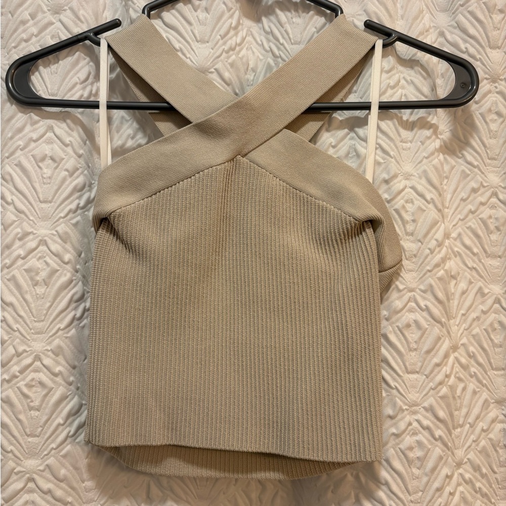🔥Host Pick🔥BABATON Sculpt Knit Criss Cross Cropped Tank - Picture 7 of 8